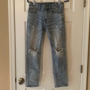 American Eagle Slim Straight Light Wash Flex Jeans